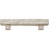 Ekena Millwork Kit w/ Alamo Corbels, White Washed, 6"H  x 6"D x 72"W Riverwood Faux Wood Fireplace ManteL MANURW06X06X72AOWH